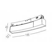 8W LED šviestuvas į lenktus...