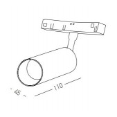 8W LED šviestuvas į lenktus...