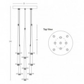 27W LED pakabinamas...