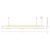 18W + 36W LED pakabinamas...