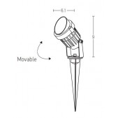 5W LED įsmeigiamas lauko...