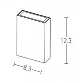 2x2W LED paviršinis lauko...