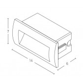 3W LED įleidžiamas lauko...