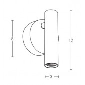 3W LED sieninis šviestuvas,...