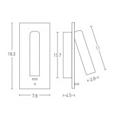 3W LED sieninis įleidžiamas...