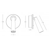 3W LED sieninis įleidžiamas...