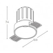 6W LED užglaistomas...