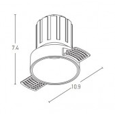6W LED užglaistomas...